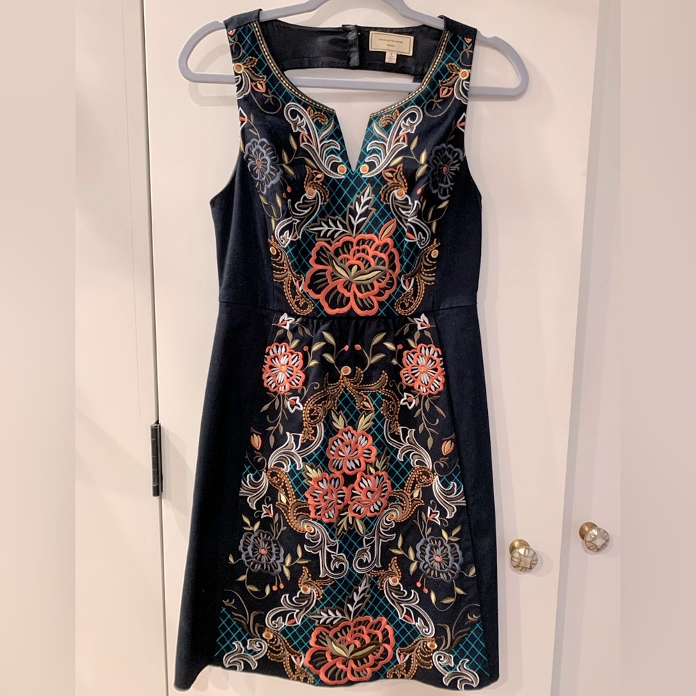 Anthropologie Moulinette Souers Embroidered Dress Size 4